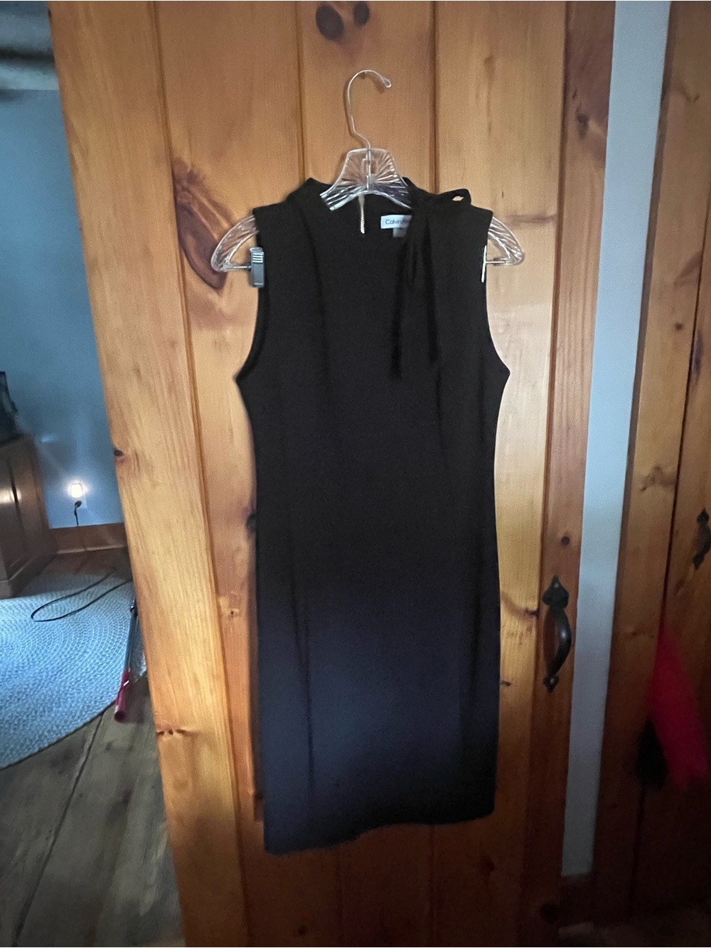 Calvin Klein Black Sleeveless Sheath Dress